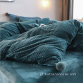 Conjunto de cama de quatro peças de cristal de veludo coral de inverno